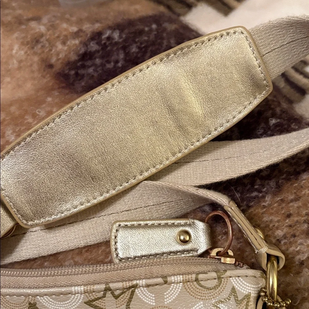 Coach Gold and Cream Waverly Snow Queen swing bag!